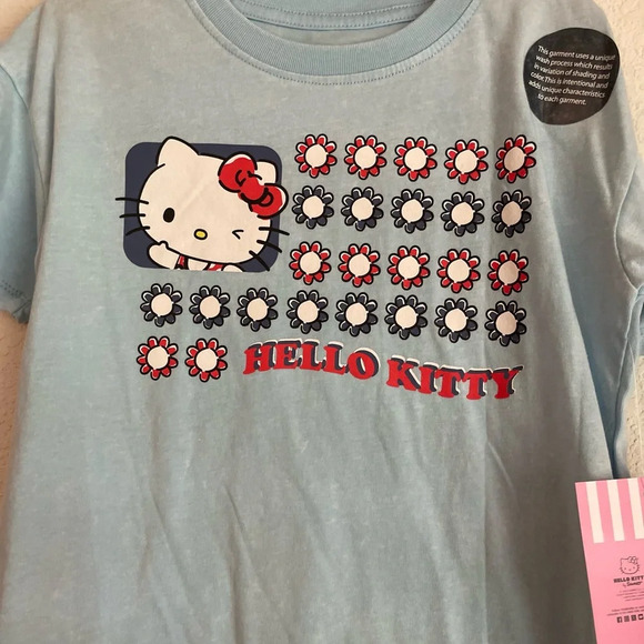 Hello Kitty Girls Light Blue Short Sleeve Tee size 5T-NWT - Picture 2 of 4